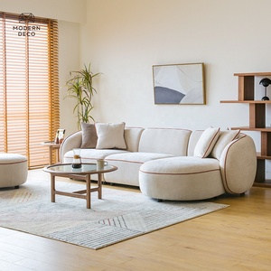 Nouvelle conception de canapé modulaire beige moderne sur mesure pour salon, ensemble de meubles, canapé en tissu sectionnel - Product Image 2