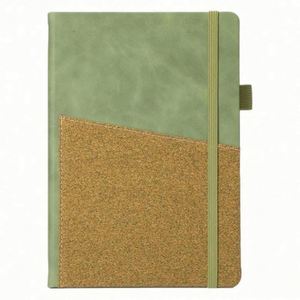 Cuaderno con correa A5 para oficina de negocios, cuaderno de reunión personalizado con portalápices y bolsillo, nuevo cuaderno de empalme Vintage creativo - Product Image 1