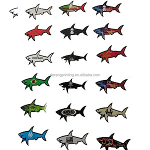 Alta calidad 3D Glow-in-the-Dark UV Cartoon Shark Autocollant vinilo pegatina Venta caliente DIY decoraciones regalos promocionales - Product Image 3