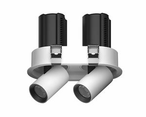 <span class=keywords><strong>Spot</strong></span> encastré <span class=keywords><strong>double</strong></span> sans cadre 20W orientable, éclairage elliptique vers le haut et vers le bas, 2400lm - Product Image 2