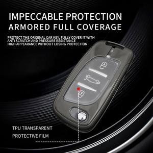 Voiture Key Case Cover Pour <span class=keywords><strong>Peugeot</strong></span> <span class=keywords><strong>208</strong></span> 3008 308 508 408 2008 307 4008 5008 En Cuir En Alliage de Zinc porte-clé À Distance Shell Key Case Pour Voiture - Product Image 3
