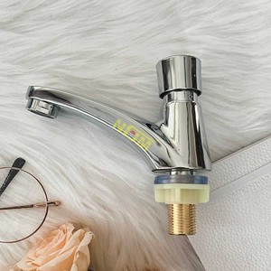 Nfjm Chrome mạ chậm trễ van tuôn ra van tự đóng cửa lưu vực vòi nước - Product Image 2