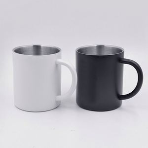 Taza de Café de Metal Aislada, Resistente, Libre de BPA, con Logotipo Personalizado, para Camping, 220ml 300ml, Tazas de Acero Inoxidable de Doble Pared con Asa - Product Image 6