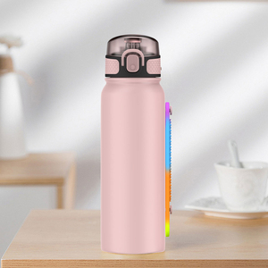 SilverJet Stainless Steel <b>Vacuum</b> Flask 550ml Dual Wall Insulated <b>Portable</b> For Outdoor Travel With Elastic Strap - Product Image 4