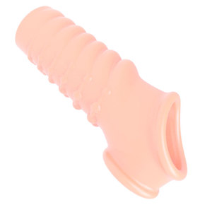 Hengha Penis Sheath <b>TPE</b> Adult Stimulation Cock Ring Extended Crystal Design - Product Image 2