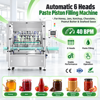 Mesin Pengisi Piston Otomatis ZXSMART 6 Kepala untuk Madu, Selai, Kecap, Cokelat, Selai Kacang, Saus Seafood 40 BPM
