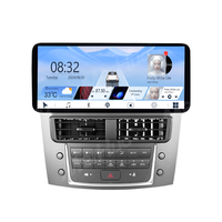 Lecteur vidéo Android Meihua, cadre gris foncé pour autoradio, compatible avec LEXUS IS/IS250/IS300 2005-2013, avec faisceau de câblage