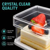Muestra Gratuita de Caja Transparente para Cupcakes con Tapa Transparente y Cuchara