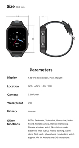 <span class=keywords><strong>Montre</strong></span> connectée pour enfants avec GPS, étanche IP67, avec cordon de cou, écran carré, appels vidéo, montres de sport pour enfants, LT56 4G, <span class=keywords><strong>montre</strong></span> connectée pour enfants avec jeux - Product Image 6