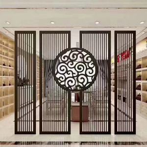 Panneaux de séparation réutilisables pour hôtel et restaurant, cloison décorative, écran métallique, du sol au plafond, cloison en rotin, séparateur de pièce - Product Image 3