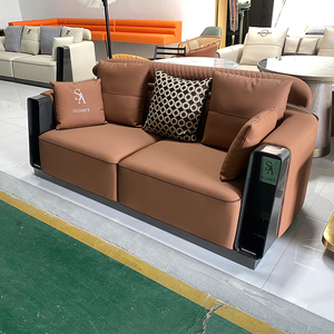 Moderno Night Club divano <span class=keywords><strong>VIP</strong></span> Black Lounge Nightclub mobili da Bar modulare Hotel Lounge Booth Led KTV Bar divano - Product Image 3