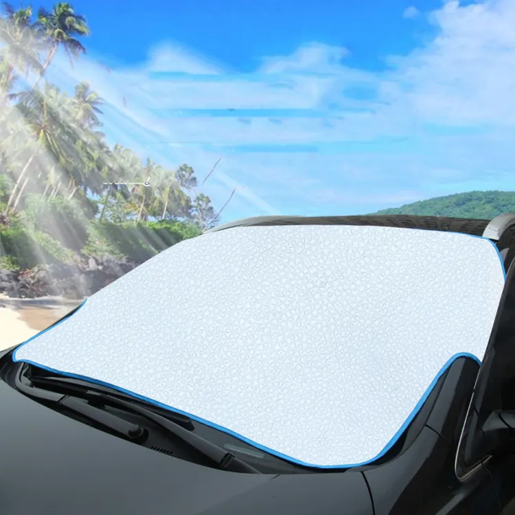 Penutup Kaca Depan Mobil Universal, Pelindung Terik Matahari Anti Debu Tahan Hujan Setengah Jendela Mobil
