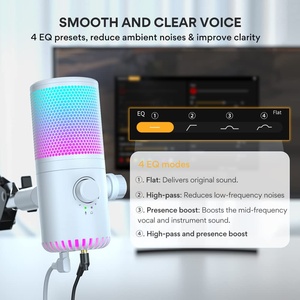 <b>Gaming</b> Microphone with Computer Software Live Streaming Software Mute Gain Volume <b>Control</b> Noise Cancellation - Product Image 3