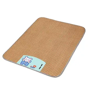 Summer Pad Mat Rattan Weave Breathable Dog Mat Cooling Cat Non-slip Sleeping Rest Cushion