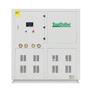 China Professional Water Cooler Machine R410a Refrigerant 40HP 130KW Cooling Chiller Built With Water Tank And Water Pump