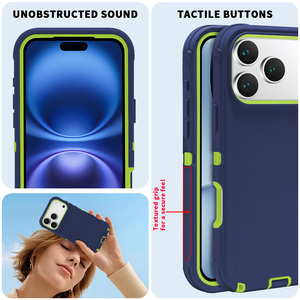 Custodia Protettiva Robusta 3-in-1 <span class=keywords><strong>Arancione</strong></span> per <span class=keywords><strong>iPhone</strong></span> 17 16 15 14 13 12 <span class=keywords><strong>11</strong></span> Pro Max, Confezione al Dettaglio a 3 Strati - Product Image 4