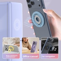 Logo personnalisé 360 °   Support de téléphone rotatif et flexible avec anneau de maintien et béquille, portable pour utilisation sur bureau, compatible avec les coques de téléphone
