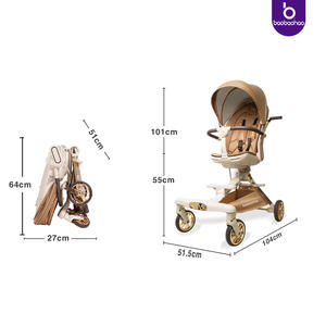 <span class=keywords><strong>Set</strong></span> Passeggino per Neonato con Seduta Alta Girevole a 360, Carrozzina Classica per Bambini all'Ingrosso - Product Image 6