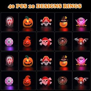 <span class=keywords><strong>Halloween</strong></span> ánh sáng lên phát sáng Nhẫn 50pcs <span class=keywords><strong>Halloween</strong></span> Đảng ủng hộ LED Nhẫn nhấp nháy phát sáng Nhẫn ngón tay vui vẻ đồ chơi cho trẻ em người lớn - Product Image 3