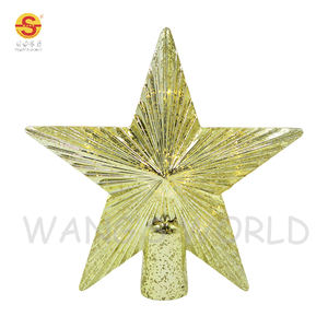 पेड़ शीर्ष बैटरी संचालित स्टार रोशनी क्रिसमस की सजावट प्लास्टिक पांच उठाई सितारा रोशनी - Product Image 2