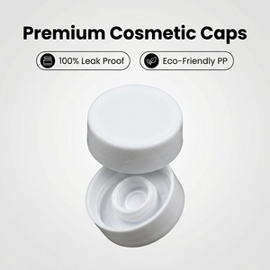 Tapa de rosca de plástico blanca al por mayor de 19 mm y 22 mm con <span class=keywords><strong>cierre</strong></span> acanalado y revestimiento sellador para tubos cosméticos y ungüentos farmacéuticos - Product Image 1