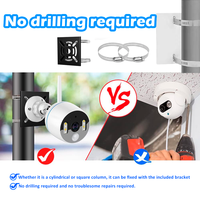 Support d'angle de montage latéral en acier inoxydable avec cerceau pour caméra de sécurité CCTV