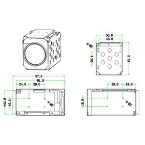 5.5-180mm 2MP 33x 1/2.8 "CMOS Defog 네트워크 NDAA 장거리 줌 블록 카메라 모듈