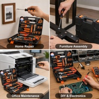LEIGHLY LL004-2 Kit d'outils professionnels 30 pièces avec multimètre et fer à souder pour électricien domestique, boîte de réparation et bricolage