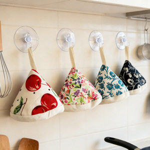 ฝาปิดหม้อป้องกันน้ำร้อนลวกแบบใหม่ ถุงมือกันความร้อนแบบหนาพร้อมลวดลายดอกไม้สำหรับใช้ในครัว - Product Image 5