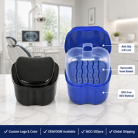 Boîte de rangement portable personnalisée en ABS pour prothèses dentaires et gouttières de rétention, OEM ODM pour cliniques dentaires, pharmacies, vente en gros