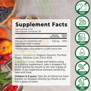 Oem mẫu miễn phí ion kẽm chất lỏng giọt miễn dịch tăng cường kẽm tinh khiết bổ sung bao gồm canxi sắt Selen - Product Image 3