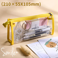 Promotion : Trousse à stylos scellable en PVC transparent, étui à crayons portable multifonctionnel pour étudiants