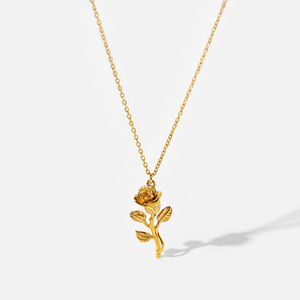 Rose Pendant Charm Necklace Final Rose <strong>Beauty</strong> <strong>and</strong> <strong>Beast</strong> <strong>Jewelry</strong> Feminine Girl Party Gift - Product Image 6
