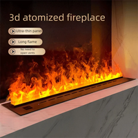 Chimenea de Vapor 3D con Control Remoto y Táctil, Chimenea de Vapor Segura sin Humo para el Hogar y Diseño de Interiores Comerciales