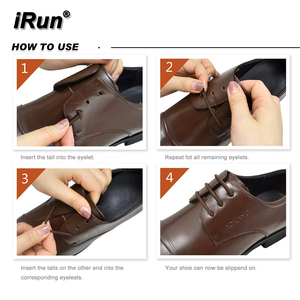 Meimirun − lacets de <span class=keywords><strong>chaussure</strong></span> en caoutchouc et Silicone, marron, sans nœud, pour hommes - Product Image 4