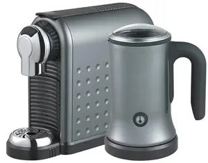 Machine à café électrique avec mousseur à lait <span class=keywords><strong>compatible</strong></span> avec capsules NES ou dosettes ESE pour la maison et le bureau - Product Image 2