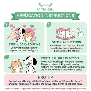 Spray para el Cuidado Bucal de Mascotas, Refrescante de Aliento para Perros, Limpiador Dental para Gatos, Control de Placa, Certificado GMP, OEM, ODM - Product Image 5