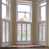 Volets à lamelles horizontales modernes en PVC blanc de haute qualité, personnalisables et économiques, pour salle de bain d'hôtel
