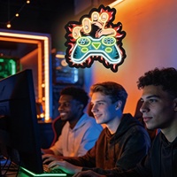 Enseigne néon personnalisée avec impression UV pour manette de jeu, pour les joueurs