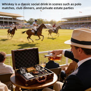 Ensemble de fumeur à <span class=keywords><strong>whisky</strong></span> en cuir de style <span class=keywords><strong>polo</strong></span> haut de gamme |   pour les bars et les cadeaux - Product Image 5