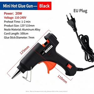ปืนกาวร้อนไฟฟ้าขนาดเล็ก 20W สีดำ ปลั๊ก EU เครื่องมืองานฝีมือ DIY - Product Image 6