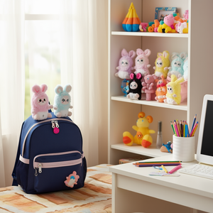 Porte-clés en peluche elfe 9x17cm, forme 3D pour clés, cadeau artisanal - Product Image 2