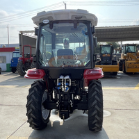 Tracteur agricole diesel 4x4 de 50 CV en promotion avec accessoires de chargeur, certifié CE EPA Euro 5