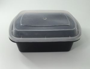 Conteneur alimentaire rectangulaire jetable en plastique PP, pliable, compatible micro-ondes, avec couvercle hermétique, grande capacité pour la restauration - Product Image 4