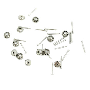 Stainless Steel Stud Earrings Ball Shape Screw Operated For Children Accessories - Product Image 5