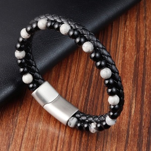 2024 Wholesale Fashion Stainless Steel Gemstone <b>Beads</b> <b>Bracelet</b> - Product Image 3