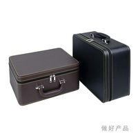 Boîte de rangement à bijoux carrée moderne en cuir grande capacité en gros, en stock, vente directe usine, livraison directe en une seule pièce, pour voyage