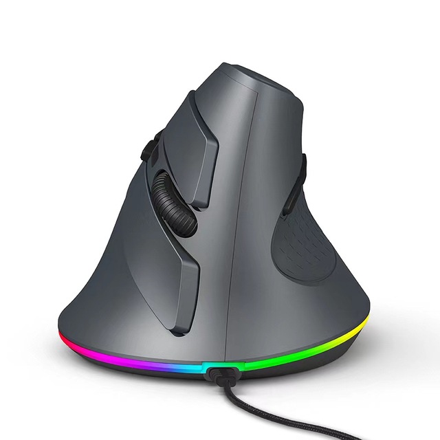 Dual Mode 2.4Ghz RGB Light Type-C Rechargeable Vertical Wireless Mouse Ergonomic Blue -Tooth BT5.0 Laptop Computer Charging Mice