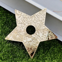 Pendentif Pentagramme Métallique Multi-Styles - Bicolore Or et Argent, Accessoire Cadeau, Peut Être Associé à un Coffret Cadeau - Vente en Gros