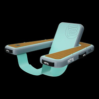 Équipement de jeu aquatique d'été Offres Spéciales chaise flottante à eau gonflable plate-forme de bain avec chaise de repaire gonflable en teck Eva